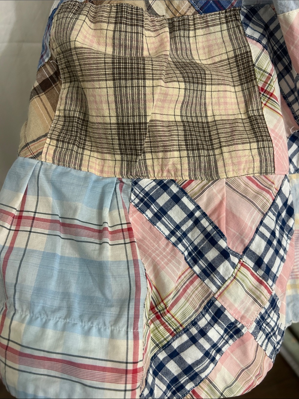 Vintage! Ralph Lauren Blue Label cotton patchwork flounce hem pockets! Size 6-8 - Picture 7 of 12